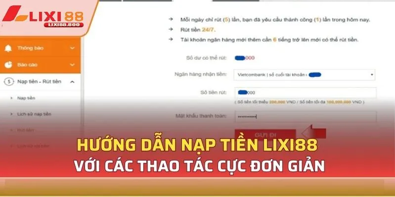 Nạp tiền lixi88 - id Hướng dẫn chi tiết các bước để Nạp tiền lixi88